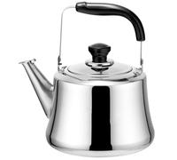 SXSaelciun Tetera de Gas para Estufa, 2.1 Cuartos de galón, silbante, de Acero Inoxidable 304 Apto para Uso alimentario, con Mango Plegable ergonómico, Apta para Todas Las Fuentes de Calor (2L).