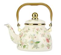 SXSaelciun Tetera doméstica, Tetera esmaltada Vintage para té, café, Leche, Tetera esmaltada para Acampar.