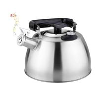 SXSaelciun Tetera para Estufa, Tetera con termómetro, Tetera de Acero Inoxidable 304 de 3,7 Cuartos de galón con asa Plegable, Tetera silbante Apta para Todo Tipo de Fuentes de Calor.