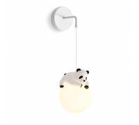 SXSCARKX Aplique de Pared con Forma de Luna para habitación Infantil, Aplique de Pared 3D con Forma de Oso (Panda)