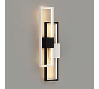SXSCARKX Lámpara de Pared con Marco geométrico, lámpara Lineal de Metal con Pantalla de Silicona, Aplique LED Moderno - 3 Modos de Color, lámparas Decorativas para el Fondo de la Sala de es
