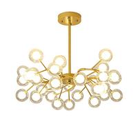 SXSHEYS Candelabros de Cristal de Lujo, lámpara de araña Moderna LED, lámparas de Techo Tipo Rama Firefly con Bombilla G4, compatibles con Sala de Estar, Estudio y Dormitorio.