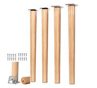 SXSHEYS Juego de 4 Patas cónicas de Madera Maciza para gabinete de 35 cm (13,7 Pulgadas) para sofá, tocador, Mesa de Centro, Soporte de TV, Acabado Natural