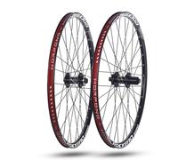 SXSHEYS Juego de Ruedas para Bicicleta de montaña de 24/26/27,5/29 Pulgadas, Llantas de aleación de Aluminio de Doble Capa, Eje pasante de 32 Orificios, bujes de Freno de Disco, 2 rodamie