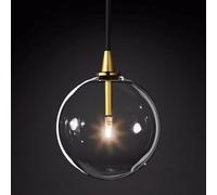 SXSHEYS Lámpara Colgante de Cristal Transparente Estilo Amén, Moderna, Retro, LED G4, de un Solo Cabezal, para Tienda de Ropa, Restaurante, Bar