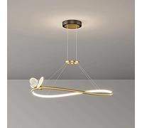 SXSHEYS Lámpara Colgante de Metal LED, lámpara de Techo Colgante de Aluminio Regulable con Control Remoto para Comedor, Cocina, vestíbulo y Dormitorio.