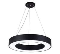 SXSHEYS Lámpara Colgante Industrial Moderna con luz LED, Pantalla de Metal, lámpara Colgante nórdica Decorativa de Interior con Forma de Anillo Hueco para Isla de Cocina, Comedor,