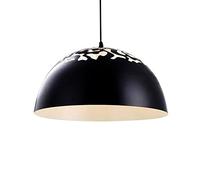 SXSHEYS Lámpara Colgante LED Industrial Retro nórdica 1 luz con diseño Hueco para Isla de Cocina, Comedor y Pasillo (Oscura, 40 cm)