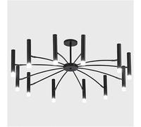 SXSHEYS Lámpara Colgante Sputnik Moderna de Mediados de Siglo con LED Negro 24 Luces, Elegante lámpara de Techo para decoración contemporánea.