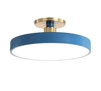 SXSHEYS Lámpara de Techo LED Redonda semiempotrada, Moderna, de Hierro Forjado - 30 cm, 18 W, Azul + 3 Luces de Colores para habitación Infantil, Dormitorio, Pasillo
