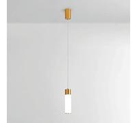 SXSHEYS Lámparas Colgantes de Flauta de Metal, lámpara de Isla de Cocina de Tubo Largo, acrílico Blanco, Luces LED Colgantes Modernas para Barra, Comedor y mesita de Noche, 6000 K