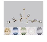 SXSHEYS Lámparas de araña LED, lámpara de araña Moderna Compatible con la decoración del Techo del Comedor, lámpara Colgante Molecular, Bola de Cristal, Luces Doradas para Dormitorio Inter