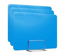 SXSHEYS Paquete de 3 separadores de Escritorio Azules Grandes para aulas, Ligeros, para Estaciones de Estudio y cubículos de Oficina, barreras para exámenes (30 x 80 cm)