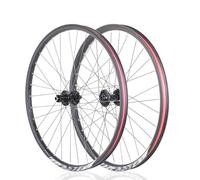 SXSHEYS Par de Ruedas de Bicicleta de montaña de 24/26/27,5/29 Pulgadas, Ejes pasantes, Llantas de aleación de Aluminio de Doble Capa, Rueda Delantera de 15 x 100/110 mm y Rueda Trasera de