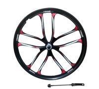 SXSHEYS Ruedas de Bicicleta de montaña de 26 Pulgadas, 10 radios, para Bicicletas Plegables, Fabricadas en aleación de magnesio de una Sola Pieza, Frenos de Disco, bujes de 100/135 mm, par
