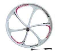 SXSHEYS Ruedas Plegables de BMX de 26 Pulgadas con 6 radios de aleación de magnesio, construcción de una Sola Pieza, Frenos de Disco, bujes de 100/135 mm para transmisión rotativa de 6-9 v