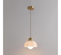 SXSHEYSs, Lámpara de Techo Moderna de Cristal Blanco de Alta Gama, 20 cm de diámetro x 9 cm de Alto, para Interiores, Montaje semiempotrado, incandescente, cálida