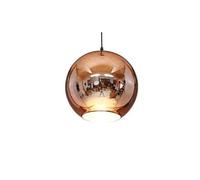 SXSKPP Lámpara de araña Creativa Moderna Simple Moderna Simplicidad Creativa Enchapado Transparente Espejo de Vidrio Cromado Reflectante Lámpara Colgante E27 Lámpara de Techo con L