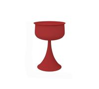 SXSLTSA Runder Couchtisch aus Metall für Schlafzimmer, Wohnzimmer, Café, kleines Sofa, Seite, Arbeitszimmer, moderner roter tee