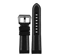 SXSWCH 24 mm 26 mm de gran tamaño para hombres accesorio de pulsera de cuero de nylon sigiloso, para PAM00984 00985 PAM111 PAM441 Accesorios de correa para ver la serie