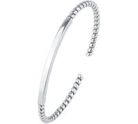 SXSWCH Brazalete de brazalete de plata esterlina ajustable, brazalete de plata