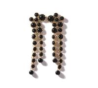 SXSWCH Círculo redondo Long Fringe Dangle Drop Pendientes para mujeres Vintage Vintage Birthstone Tassel Declaración Elegante Vacaciones de cumpleaños livianas 50s 60s Joyas