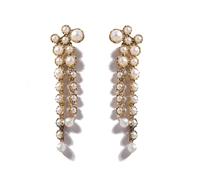 SXSWCH Círculo redondo Long Fringe Dangle Drop Pendientes para mujeres Vintage Vintage Birthstone Tassel Declaración Elegante Vacaciones de cumpleaños livianas 50s 60s Joyas
