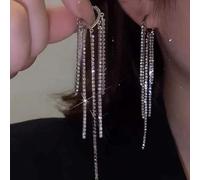 SXSWCH Color Pendientes Largos exagerados para Mujeres Pendientes de Pan de diezu Drinestone Joyas Regalo de cumpleaños