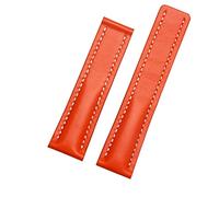 SXSWCH Correa de piel auténtica de 22 mm y 24 mm para reloj Breitling para hombre, pulsera de piel de vaca con hebilla desplegable, 24mm, A