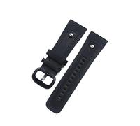 SXSWCH Correa de reloj clásica de piel auténtica de 28 mm con remache para correa de reloj de siete viernes, color negro y marrón, 28mm, A