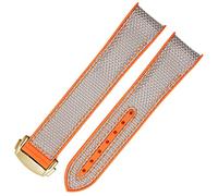 SXSWCH Correa de reloj de goma de nylon de silicona para Omega Seahorse 300 Quarter Orange Ocean Universe 600 Black Grey 20 mm de 22 mm Banda de reloj (color: verde púrpura, tamaño: 22 mm)