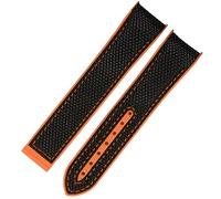 SXSWCH Correa de reloj de goma de nylon de silicona para Omega Seahorse 300 Quarter Orange Ocean Universe 600 Black Grey 20 mm de 22 mm Banda de reloj (color: verde púrpura, tamaño: 22 mm)