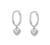 SXSWCH Dainty Heart Love Small Huggie Hoop Pendientes para mujeres niñas 925 STERLING Silver Tiny Lindos Lindos Cartílago Cartílago Hipoalergénico Regalos de joyería minimalista