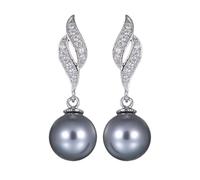 SXSWCH Hipoalergénico 925 Posting de plata para mujeres con perlas de agua dulce y circón AAA, joyería de modernas 10 g para viajes/bodas/día de San Valentín