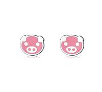 SXSWCH Lindos pendientes de cerdo rosa 925 plata esterlina pequeños tachuelas para mujeres niñas hipoalergénicas encantador animal piggy cartílago post pin de cumpleaños del alinte joya de vacaciones
