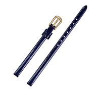 SXSWCH Mini banda de relojes Pulsera de cuero genuino de 6 mm Fashion Boda Watch Banda Store (color: Hebilla de oro negro, tamaño: 6 mm)