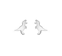 SXSWCH Mini lindos pendientes de grados de dinosaurios para mujeres hombres Silver esterlina hipoalergénica dragon brontosaurus cartílago animal tragus post moda joyería minimalista