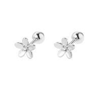 SXSWCH Mini Pendientes de cartílago de cartílago para mujeres 925 STERLING Silver Hipoalergénico Cz lindo pequeño Daisy Cerezo Tragus Pendientes Dainte 18 G Balla espalda Barbilla Helix Helix Rook