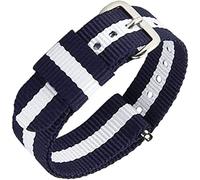 SXSWCH Mira las bandas de reloj de reemplazo de nylon de nylon premium para hombres y mujeres de reemplazo de reemplazo de la banda de relojes transpirables D-19 mm (Color: E, Tamaño: 14 mm)