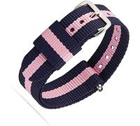 SXSWCH Mira las bandas de reloj de reemplazo de nylon de nylon premium para hombres y mujeres de reemplazo de reemplazo de la banda de reemplazo transpirable D-19 mm (Color: G, Tamaño: 18 mm)
