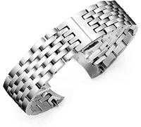 SXSWCH Mira Reemplazo de la correa Interfaz curva Accesorios Reloj Band Band de reloj Pulsera de acero inoxidable de acero A-21 mm (color: B, tamaño: 20 mm)