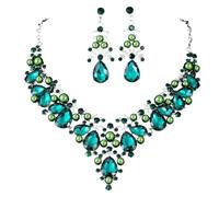 SXSWCH Nuevo 2026 Pendientes de collar de perlas de lujo Juego de pendientes de collar de cristal exagerados para mujeres Jewely Farty Banquet Banquet Regalos Joyería Accesorios de moda Regalo
