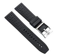 SXSWCH para Breitling Navitimer Avenger Pin Buckle Strap Silicone Watch Band 22 mm 24 mm Black Dark Blue Band