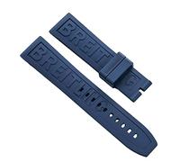 SXSWCH para Breitling Navitimer Avenger Pin Buckle Strap Silicone Watch Band 22 mm 24 mm Black Dark Blue Band