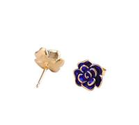 SXSWCH Para las Mujeres, la joyería de Pendientes de oído a Mano quemada Azul gastado artesanía de Pegamento de Rosa Femenino 925