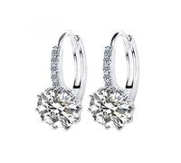 SXSWCH Para Mujeres, Pendientes de Joyas de Boda de Cristal Blanco de Cristal
