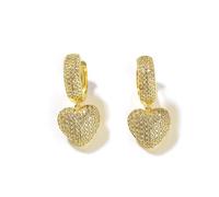 SXSWCH Pendientes colgantes de circonía cúbica brillante para mujeres en oro y tono plateado para ropa diaria, fiestas, bodas