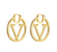 SXSWCH Pendientes de alfabeto hipoalergénico de oro/plata de oro/plata | Regalos de joyería livianos para mujeres: ocasiones cotidianas y especiales
