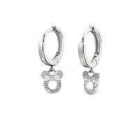 SXSWCH Pendientes de aro colgantes de ratón pequeño para mujeres 925 plata esterlina circonía cúbica encanto ratones animales huggie sleeer aros cartílago hipoalergénico para joyas de orejas