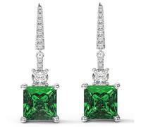 SXSWCH Pendientes hipoalergénicos de delicadeza colgante para mujeres - Piedras de princesa de plata esterlina de oro plateada de 18k Cz, joyas únicas para bodas/regalos/ropa diaria en